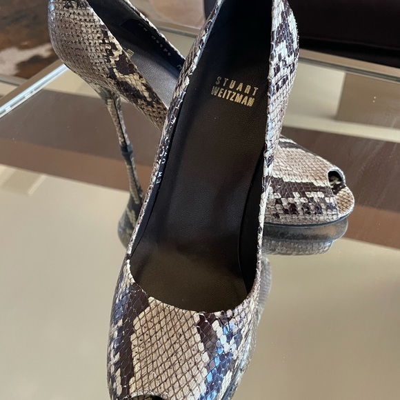 Stuart Weitzman Python Pumps Beige size 8.5 Cute - Picture 9 of 13